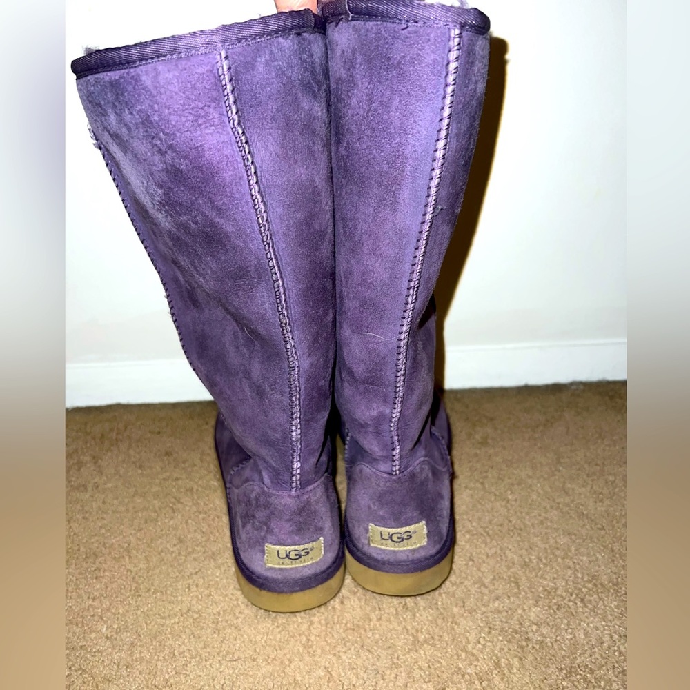 Tall UGG boots, dark purple, women’s size 10